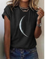 ieftine Tricouri Damă-Pentru femei Tricou Designer Ștampilare la cald Galaxie Design Manșon scurt Rotund Casual Zilnic Îmbrăcăminte Îmbrăcăminte Designer De Bază Negru
