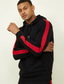 cheap Basic Tracksuits-Men's Tracksuit Sweatsuit Activewear Set Pullover Hoodie Sweatshirt Jogging Suits Black White Yellow Red Dark Gray Hooded Solid Color Stripes Sports &amp; Outdoor Going out Sportswear Sportswear Workout