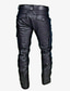 Χαμηλού Κόστους Στρατιωτικά παντελόνια-Ανδρικά Παντελόνια Δερμάτινο παντελόνι Casual παντελόνι Πολλαπλή τσέπη Συμπαγές Χρώμα Μοτοσυκλέτα Streetwear Ψεύτικο Δέρμα Μοντέρνα Μαύρο Ρουμπίνι