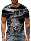 cheap Men&#039;s 3D T-shirts-Men&#039;s T shirt Tee Designer Casual Classic Summer Short Sleeve Black Yellow Silver Brown Graphic Machine Print Crew Neck Daily Sports Print Clothing Clothes Designer Casual Classic