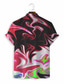abordables Chemise hawaïen-Chemise Chemise hawaïenne Homme Print Graphic Hawaiian Aloha Normal Col rabattu Impression 3D Manches Courtes Rouge Casual du quotidien Fin de semaine Standard Polyester Design Casual Mode