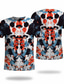 billige 3D-herreskjorter-Herre T-shirt T-Shirts Designer Afslappet Mode Sommer Kortærmet Rød Grafisk Trykt mønster Rund hals Afslappet Daglig 3D-udskrivning Tøj Tøj Designer Afslappet Mode
