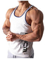 billige Treningsskjorter uten armer-menns muskel bodybuilding stringer tank topper pluss størrelse y-back gym fitness workout ermeløs trening t-skjorte vest hvit