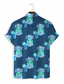 voordelige Hawaiiaanse overhemden-Voor heren Overhemd Hawaiiaans overhemd Print Grafisch Hawaii Aloha Ontwerp Strijkijzer Casual Dagelijks 3D-afdrukken Korte mouw Tops Ontwerper Casual Modieus Klassiek blauw