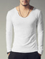 Χαμηλού Κόστους Ανδρικά μπλουζάκια casual-Ανδρικά Μπλουζάκι Μακρυμάνικο Συμπαγές Χρώμα Στρογγυλή Ψηλή Λαιμόκοψη Δρόμος Causal Ρούχα Ρούχα Καθημερινό Μοντέρνα Κλασσικό Κρασί Λευκό Μαύρο
