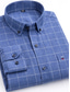 billige Hverdagsskjorter-Herre Skjorte Flanell skjorte Skotskternet Aftæpning A B C D E Arbejde Afslappet Langærmet Knap ned Tøj Bomuld Forretning Enkel