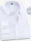 levne Košile k obleku-Pánské Košile Košile k obleku Pevná barva Jednobarevné Hranatý Bledě růžová Černobílá A Černá Bílá Větší velikosti Svatební Práce Dlouhý rukáv Oblečení Obchodní Barevné bloky Elegantní Formální