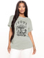 preiswerte T-Shirt-Damen Alltag Ausgehen T Shirt Graphic Kurzarm Bedruckt Rundhalsausschnitt Basic Oberteile 100% Baumwolle Grün Weiß Schwarz S