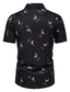 billiga 3d-skjortor för män-Herr Skjorta 3D-tryck Flamingo Plusstorlekar Nedvikt Helgdag 3D Mönster Kortärmad Blast Färgblock Ledigt Klassisk Svart / Sommar