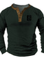 cheap Graphic Sweatshirts-Men&#039;s Sweatshirt Pullover Print Designer Basic Casual Graphic Graphic Prints Number Print V Neck Sports &amp; Outdoor Casual Daily Long Sleeve Clothing Clothes Regular Fit Green Gray Army Green Camel