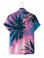 tanie Koszule hawajskie-Męskie Koszula Koszula hawajska Letnia koszula Graficzny Hawajskie Aloha Wzór Wieczorne Rumiany róż Nadruk Codzienny Weekend Krótki rękaw Druk 3D Odzież Moda Designerskie Codzienny Klasyczny
