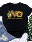 preiswerte T-Shirt-Frauen Frieden Liebe Sonnenschein T-Shirt lustiges grafisches Hemd Brief gedruckt kurze Ärmel süße kausale Oberteile, Farbe3, mittel