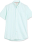 Χαμηλού Κόστους ανδρικά πουκάμισα casual-Ανδρικά Casual πουκάμισο Ριγέ Απορρίπτω Δρόμος Causal Κουμπί-Κάτω Κοντομάνικο Άριστος Καθημερινό Μοντέρνα Αναπνέει Άνετο Πράσινο του τριφυλλιού Γκρίζο Πορτοκαλί / Καλοκαίρι