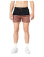 זול מכנסיים קצרים יומיומיים-מכנסיים קצרים של אימון כושר בגודל 5 אינץ&#039; לגברים בצבע ניגודיות, מכנסי ריצה קצרים מותאמים לאימוני ריצה לפיתוח גוף עם כיסים שחורים