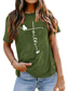 levne Dámská trička-dámské tričko s krátkým rukávem a motýlkem