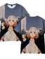 halpa Miesten vapaa-ajan T-paidat-Innoittamana Tokion kostajat Draken Mikey T-paita Cartoon 100% polyesteri Anime Harajuku Kuvitettu Kawaii T-paita Käyttötarkoitus Miesten / Naisten / Pariskuntien