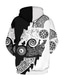 cheap Graphic Hoodies-Men&#039;s Hoodie Sweatshirt Print Streetwear Designer Casual Graphic Tribal Black And White Blue Print Hooded Sports &amp; Outdoor Daily Long Sleeve Clothing Clothes Regular Fit