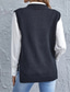 cheap Solid Colors-Women&#039;s Sweater Vest Stylish Basic Casual Pure Color V Neck Knitted Sleeveless Knit School Daily Going out Black Wine Summer Spring