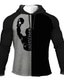 cheap Graphic Sweatshirts-Men&#039;s Hoodie Sweatshirt Hoodie Print Streetwear Designer Casual Winter Graphic Black Print Hooded Sports &amp; Outdoor Casual Daily Long Sleeve Clothing Clothes Slim