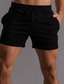 abordables Shorts pour hommes-Homme Short Shorts d&#039;entraînement Cordon Poche Taille elastique à la mode Casual Sport Grand et grand Sport extérieur du quotidien Micro-élastique Confort Respirable Couleur unie Taille médiale Vert