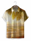 voordelige Hawaiiaanse overhemden-Voor heren Overhemd Hawaiiaans overhemd Print Grafisch Hawaii Aloha Ontwerp Strijkijzer Casual Dagelijks 3D-afdrukken Korte mouw Tops Ontwerper Casual Modieus Klassiek Oranje