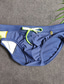 זול הלבשה תחתונה לגברים-בגדי ריקוד גברים 1 חבילה תחתוני שחייה בגד ים בגדי ים דפוס אנטי בקטריאלי חסין בפני נזילות קולור בלוק מותן בינוני כחול בהיר אודם
