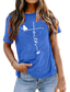 abordables Camisetas de mujer-camiseta de mujer de manga corta con estampado de letras de mariposa de fe para mujer