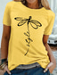 abordables Camisetas de mujer-Mujer Camiseta Design Estampado en caliente Graphic Diseño Animal Manga Corta Escote Redondo Casual Estampado ropa Design Básico Blanco Negro Gris