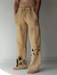 tanie lniane spodnie-Męskie Lniane spodnie Spodnie Spodnie plażowe Druk 3D Elastyczna konstrukcja ze sznurkiem Przednia kieszeń Designerskie Moda Duży i wysoki Codzienny Na wakacje Komfort Miękka Wzory graficzne