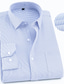 お買い得  ドレスシャツ-男性用 シャツ ドレスシャツ 純色 ソリッド スクエアネック ライトピンク ブラック / ホワイト A ブラック ホワイト プラスサイズ 結婚式 ワーク 長袖 衣類 ビジネス カラーブロック エレガント フォーマル