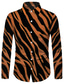 billige mænds fritidsskjorter-herre zebra mønster print stilfuldt lapel afslappet fit lange ærmer