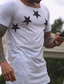 cheap Men&#039;s Casual T-shirts-Men&#039;s T shirt Tee Summer Short Sleeve Star Crew Neck Casual Daily Clothing Clothes Lightweight Casual Fashion White