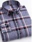 levne Příležitostné košile-Pánské Košile Flanelová košile Skotská kostka Přehnutý A B C D E Práce Ležérní Dlouhý rukáv Tlačítko dolů Oblečení Bavlna Obchodní Jednoduchý