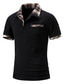 tanie klasyczna koszulka polo-Męskie Koszulka polo Koszula golfowa Moda Codzienny Lato Krótki rękaw Wino Czarny Granatowy Biały Święto Wieczorne Codzienny Niejednolita całość Odzież Odzież 1 szt Moda Codzienny