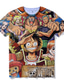 billige Casual T-shirts til mænd-One Piece Abe D. Luffy T-shirt Tegneserie Manga Anime Harajuku Grafisk Kawaii T恤衫 Til Par Herre Dame Voksne 3D-udskrivning