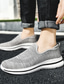 cheap Men&#039;s Slip-ons &amp; Loafers-Men&#039;s Loafers &amp; Slip-Ons Casual Home Daily Walking Shoes Mesh Dark Grey Black and White Black Fall Spring