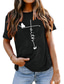 levne Dámská trička-dámské tričko s krátkým rukávem a motýlkem
