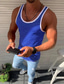 cheap Gym Tank Tops-Men&#039;s Tank Top Vest Undershirt Striped Crew Neck Clothing clothes Street Casual Sleeveless Tops Lightweight Fashion Breathable Comfortable Green Blue Gray / Summer