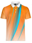cheap Graphic Polo-Men&#039;s Collar Polo Shirt T shirt Tee Golf Shirt Sports Fashion Casual Summer Short Sleeve Blue Orange Striped 3D Print Turndown Casual Daily Button-Down Print Clothing Clothes Sports Fashion Casual