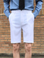 abordables pantalones cortos chinos para hombre-Hombre Pantalones cortos chinos Bermudas Bolsillo Elegante Moderno Casual Diario Microelástico Comodidad Transpirable Color sólido Media cintura Blanco Negro Azul Piscina 27 28 29