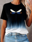 voordelige Dames T-shirts-Dames T-shirt Ontwerper 3D-afdrukken Grafisch Ontwerp dier Korte mouw Ronde hals Casual Afdrukken Kleding Kleding Ontwerper Basic Klaver Zwart blauw