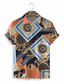 billige Hawaiiskjorts-Herre Skjorte Hawaii skjorte Trykt mønster Grafisk Hawaiisk Aloha Design Aftæpning Avslappet Daglig 3D-utskrift Kortermet Topper Designer Fritid Mote Klassisk Oransje