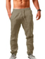 Недорогие льняные брюки-kb | внешняя торговля мужские льняные брюки мужские хип-хоп дышащие хлопковые и льняные спортивные брюки тренд однотонные тонкие повседневные брюки