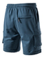 abordables Shorts décontractés-Homme Short de survêtement Sportif Noir Gris foncé Bleu de minuit S M L