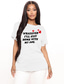 olcso Női pólók-Női Hétköznapi Alkalmi Póló Grafika Szöveg Rövid ujjú Nyomtatott Kerek Alap Felsők 100% pamut Lóhere Fehér Fekete S