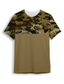Χαμηλού Κόστους Ανδρικά 3D T-shirts-Ανδρικά Μπλουζάκι Υψηλής Ποιότητας Καλοκαίρι Κοντομάνικο Γραφική καμουφλάζ Στάμπα Στρογγυλή Ψηλή Λαιμόκοψη Causal Καθημερινά Στάμπα Ρούχα Ρούχα Υψηλής Ποιότητας Καθημερινό Μοντέρνα Πράσινο Χακί