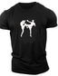 preiswerte Lässige T-Shirts für Herren-Herren T Shirt Sommer Kurzarm Graphic Shadow Rundhalsausschnitt Casual Täglich Bedruckt Kleidung Leicht Casual Modisch Schwarz / Rot Rot / Weiß Schwarzgrau
