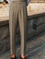 ieftine Pantaloni Chinos-Bărbați Costume Pantaloni Buzunar Culoare solidă Respirabil Exterior Lungime totală Afaceri Casual Pantaloni Alb Negru Micro-elastic / Vară