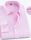 voordelige Nette overhemden-Voor heren Overhemd Effen Kleur Effen Vierkante hals Licht Roze Zwart / Wit A Zwart Wit Grote maten Bruiloft Werk Lange mouw Kleding Zakelijk Kleurenblok Elegant Formeel