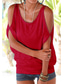 abordables Camisetas de mujer-Mujer Camiseta Design Plano Manga Corta Escote Redondo Casual Fin de semana Hombro frío ropa Design Básico Blanco Negro Azul Piscina